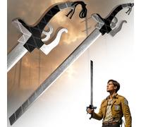 AOT - Half Blade Sword - Wooden Version - Replica for Cosplay, Decoration and Collection - Bamboo Sword Inspired by the Anime Series - Lightweight & Safe for Fans