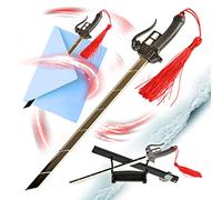 AOT Sword Letter Opener with Sheath and Stand, Miniature Sword Keyring, Stainless Steel, Anime Gift for AOT Fans and Collectors