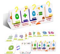 AotBlcer Math Flip Chart & Number Cards - Double Sided Arithmetic Games for Kids, Freestanding Learning Tool with Flip Chart Paper for Addition & Subtraction Practice, Preschool to 2nd Grade