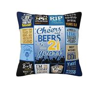 Aotbuort 21st Birthday Gifts for Him, Best 21st Birthday Gifts for Men/Son, 21 Year Old Birthday Gifts for Him, for 21 Year Old Male, Happy 21st Birthday Decorations for Him, Pillow Cover 18"X18"