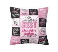 Aotbuort Best Daughter in Law Gifts from Mother in Law, Unique Birthday Gifts for Daughter in Law from Father in Law Throw Pillow Covers 18 x 18Inches