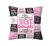 Aotbuort Goddaughter Gifts from Godmother, Graduation Gifts for Goddaughter, Goddaughter Baptism Gifts, First Communion Gifts for Goddaughter, Goddaughter Birthday Gifts Pillow Cover 18X18