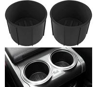AOTEMILK Rear of Center Console Cup Holder for Ford F150 2009-2014 with Flow Through Console Cup Holder Replacement Insert for F150 Drink Bottle Holder 2PCS (with Flow Through Console)