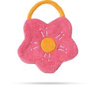 AoTengMY Floral Shape Hanging Hand Towels for Kitchen - Coral Fleece Hanging Hand Towels, Plush Microfiber Flower Embroidered Super Absorbent Quick Dry for Kitchen Bathroom (Red,27x20cm)