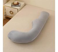 AoTengMY J Shaped Pregnancy Pillows for Side Sleeping - Soft Maternity Full Body Pillow, Belly Back Waist Support Removable Washable Zipper Cover for Sleeping Bed Rest Home Use (#3,Length:145cm)