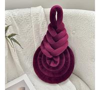 AoTengMY Velvet Decorative Knot Pillow for Home Chair Sofa - Soft Plush Harp Shaped Knotted Throw Pillow, PP Cotton Filling Aesthetic Pillows Cushion for Sofa Bedroom Office Gift (#8)