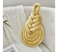 AoTengMY Velvet Decorative Knot Pillow for Home Chair Sofa - Soft Plush Harp Shaped Knotted Throw Pillow, PP Cotton Filling Aesthetic Pillows Cushion for Sofa Bedroom Office Gift (#4)