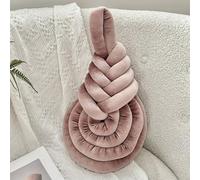 AoTengMY Velvet Decorative Knot Pillow for Home Chair Sofa - Soft Plush Harp Shaped Knotted Throw Pillow, PP Cotton Filling Aesthetic Pillows Cushion for Sofa Bedroom Office Gift (#1)