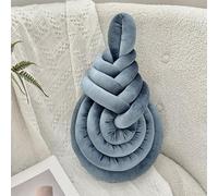 AoTengMY Velvet Decorative Knot Pillow for Home Chair Sofa - Soft Plush Harp Shaped Knotted Throw Pillow, PP Cotton Filling Aesthetic Pillows Cushion for Sofa Bedroom Office Gift (#2)