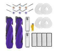 aotengou Accessories for Narwal Freo X Ultra Robot Vacuum Cleaner Replacement Parts, 18 Packs, 2 Main Brushes, 4 Filters, 6 Side Brushes, 4 Mop Cloths, 2 Dust Bags