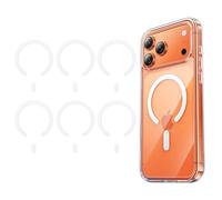 Aothey Universal Metal Ring Sticker for Phone Case,Anti-Rotation Ring, Logo-Friendly Design, Compatible with Magnetic Charger/Mount/Phone Holder Conversion Accessories (6 White)