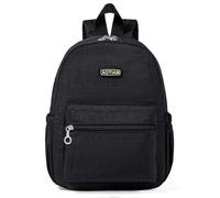 AOTIAN Mini Backpack for Women, Durable Nylon Small Daypack, Black
