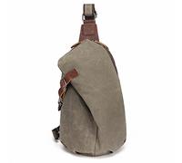 AOTIAN Waterproof Waxed Canvas Men's and Women's Small Sling Bags Backpacks For Hiking Biking Travel Outdoor Casual Chest Bags Army Green