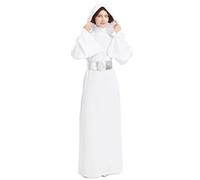 Aotiooy Star Princess Costume for Women, Movie Characters Dress Adult Outfit Set with Wig Belt for Halloween Cosplay Party, White, XX-Large