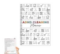 AOTISBAO ADHD Cleaning Planner,Checklist Management Home Cleaning Bundle Schedule Plan for Daily, Weekly, Monthly Organizer