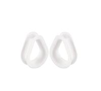 Aotiwe 1 Pair 00 Plugs Gauges, Ear Stretching Kit White 10mm Fashion Style with Teardrop Shape Silicone
