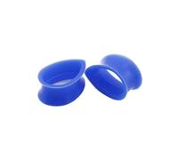 Aotiwe 1 Pair 1/2 Gauges Wedding, Ear Piercing Kit Earrings Blue 12mm Teardrop Shape Silicone