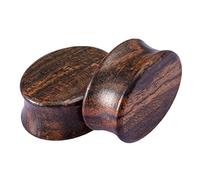 Aotiwe 1 Pair 11/16 Gauges Set, Gauges Stretching Kit Wood Brown 18mm Oval Shape Body Piercing Jewelry