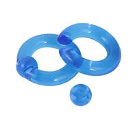 Aotiwe 1 Pair Ear Stretching Kit 12G, Tunnels Gauges Light Blue 2mm Hoop with Ball Acrylic