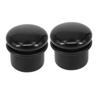 Aotiwe 1 Pair Ear Stretching Kit Set, 5/8 16mm Gauges for Ears Black 16mm Round Shape with Rubber Band Acrylic