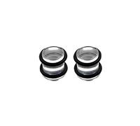 Aotiwe 1 Pair Gauge Jewelry, Gauge Earrings 4G Transparent 5mm Solid Cylinder with String Acrylic