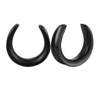 Aotiwe 1 Pair Gauges for Ears Set, 3/4 Ear Gauges Tunnels Black 19mm U Shape Stainless Steel
