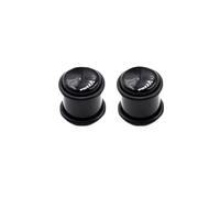 Aotiwe 1 Pair Unique Gauges for Ears, 4G Plugs for Women Black 5mm Solid Cylinder with String Acrylic