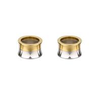 Aotiwe 2 pcs 00G Earrings, Gauges Tunnels Silver Gold 10mm Two Tone Hoop Stainless Steel