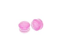 Aotiwe 2 pcs 9/16 Ear Gauges Flesh, Ear Stretching Kit Pink 14mm Glitter Acrylic Body Piercing Jewelry