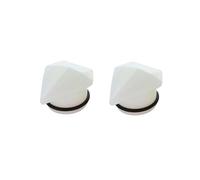 Aotiwe 2 pcs Ear Gauge Kit, 1/2 Inch Gauges for Ears White 12mm Geometric Stone Shape Acrylic