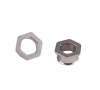 Aotiwe 2 pcs Ear Stretching Kit, 9/16 Gauges for Ears Silver 14mm Hollow Hexagon Stainless Steel