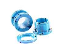 Aotiwe 2 pcs Gauge Earrings Pretty 12G, Acrylic Stretching Kit Light Blue 2mm Hoop with Dot Pattern