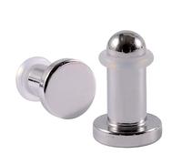 Aotiwe 2 pcs Silver Ear Plugs 2G, Tunnels Gauges 5.5mm Solid Cylinder Stainless Steel Body Piercing Jewelry