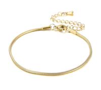 Aotiwe Bracelets Gold, Maid of Honor Bracelet Snake Chain 1.4mm Stainless Steel 21.5cm Wedding Jewelry