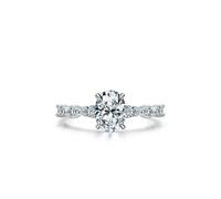 Aotiwe Love Friendship Ring, Rings for Women Silver Simple Four Prong Solitaire Sterling Silver Size J 1/2