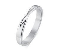 Aotiwe Men Wedding Ring, Funny Gifts for Men Mobius Ring Steel Size P 1/2 for Anniversary Birth Promise