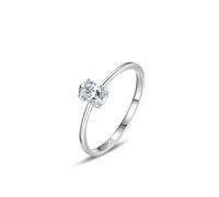 Aotiwe Rings for Women Knuckle, Silver Rings Boho Simple Four Prong Solitaire Sterling Silver Size L 1/2