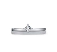 Aotiwe Silver Wedding Rings, Marriage Ring Simple Four Prong Solitaire Sterling Silver Size P 1/2