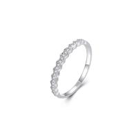 Aotiwe Women's Bridal Rings Sets, Rings for Women Marriage Silver Ripple with Zircon Sterling Silver Size P 1/2