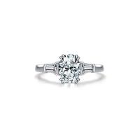 Aotiwe Womens Rings Western, Womens Ring Silver Elegant Style with Oval Zircon Sterling Silver Size P 1/2