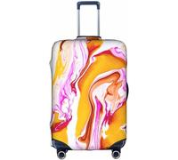 Aotmany Golden White Purple Marbled Travel Luggage Cover Fits 18-32 Inch Luggage, Elastic Suitcase Cover Protector with Concealed Zipper for Wheeled Suitcase Travel Accessories