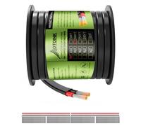 AOTOINK 22/2 100FT Electrical Wire 2x0.32mm², 12/24V Flat Cable 22 Gauge Tinned Copper Tube Cover Wire for Automotive LED Lighting Boat