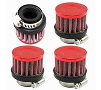 AotoKoop 25mm Air Intake Filter with 1 Inch Clamp on Breather, Universal Car Air Intake Filter 1" Inlet - Red