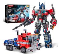 Aotonow - 2 in 1 Transformed Robot Building Sets for Adults, Maca Transformer Building Blocks Truck Kits Action Figures for Movie Fans Christmas