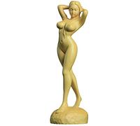 AOTTSD Handcrafted Nude Female Wood Statue - Elegant Body Art Sculpture for Home Decor, Desk Ornament Gift (7.1"×2.4"×1.8")
