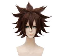 Aotu World Anmicius Wig Cosplay Costume Brown Short Fluffy Layered Heat Resistance Synthetic Hair Anime Party Wigs Als Amx