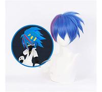 Aotu World Cosplay Ninler Cosplay Wig Men Short Red Blue Mixed Heat Resistant Synthetic Hair Anime Party Costume Wigs KUQX6895