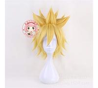 Aotu World God Rose Cosplay Wigs Blond Short Fluffy Layered Synthetic Hair Heat Resistant Fiber Party Wigs MZ-1160