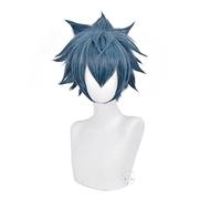 Aotu World Ray Cosplay Short Blue Grey Heat Resistant Synthetic Hair+ Wig Cap Halloween Party