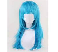 Aotu World Sky Blue Lange Cosplay Perücke Mit Knallen.Anlijie / Zitrone Glatt Synthetisches Haar Halloween Kostüm Party Perücken Für Frauen Kumz3713 A.